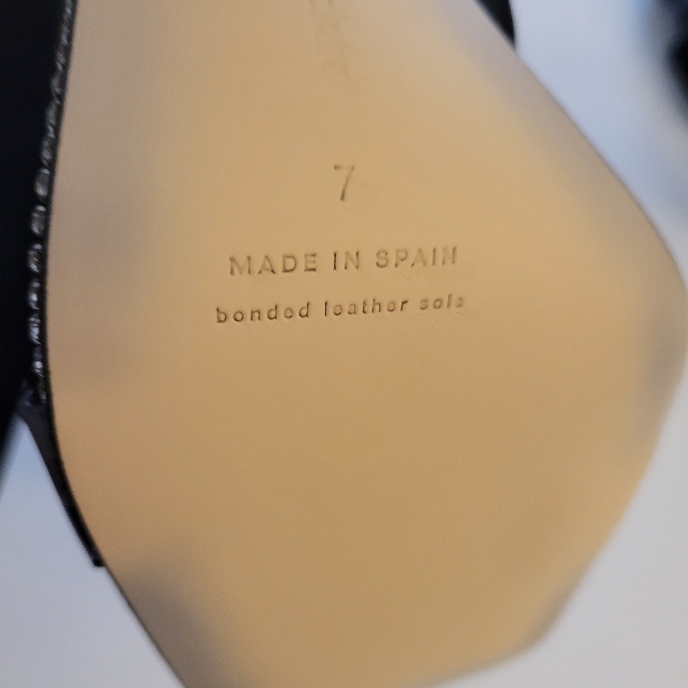 Good American Open Square Toe Heels, color black Size 7 - Picture 6 of 10